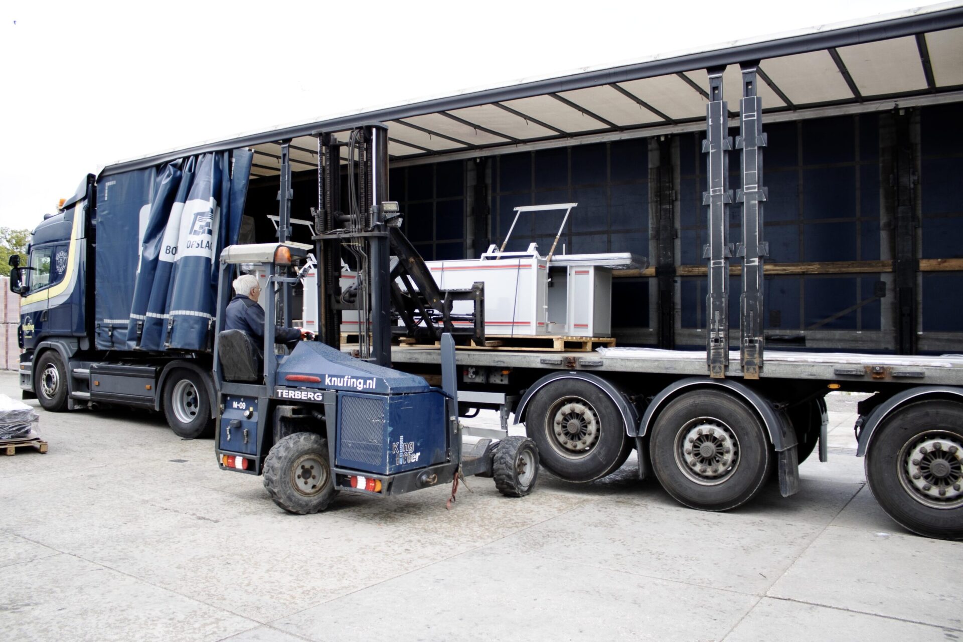 Big bags op pallets transport